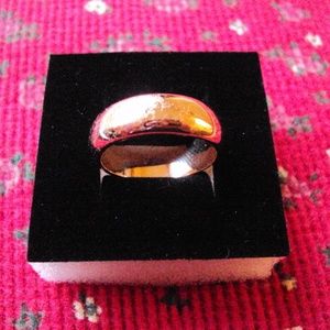 Rose Gold Plated Plain Band Ring Sz 10